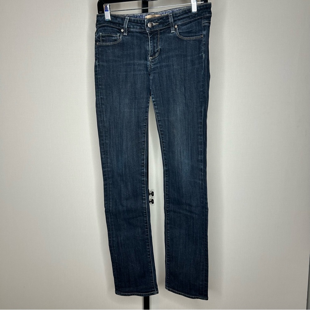 Paige Low Rise Straight Leg Denim Jeans